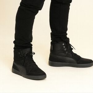 Puma Men's Black High-Top Sneakers